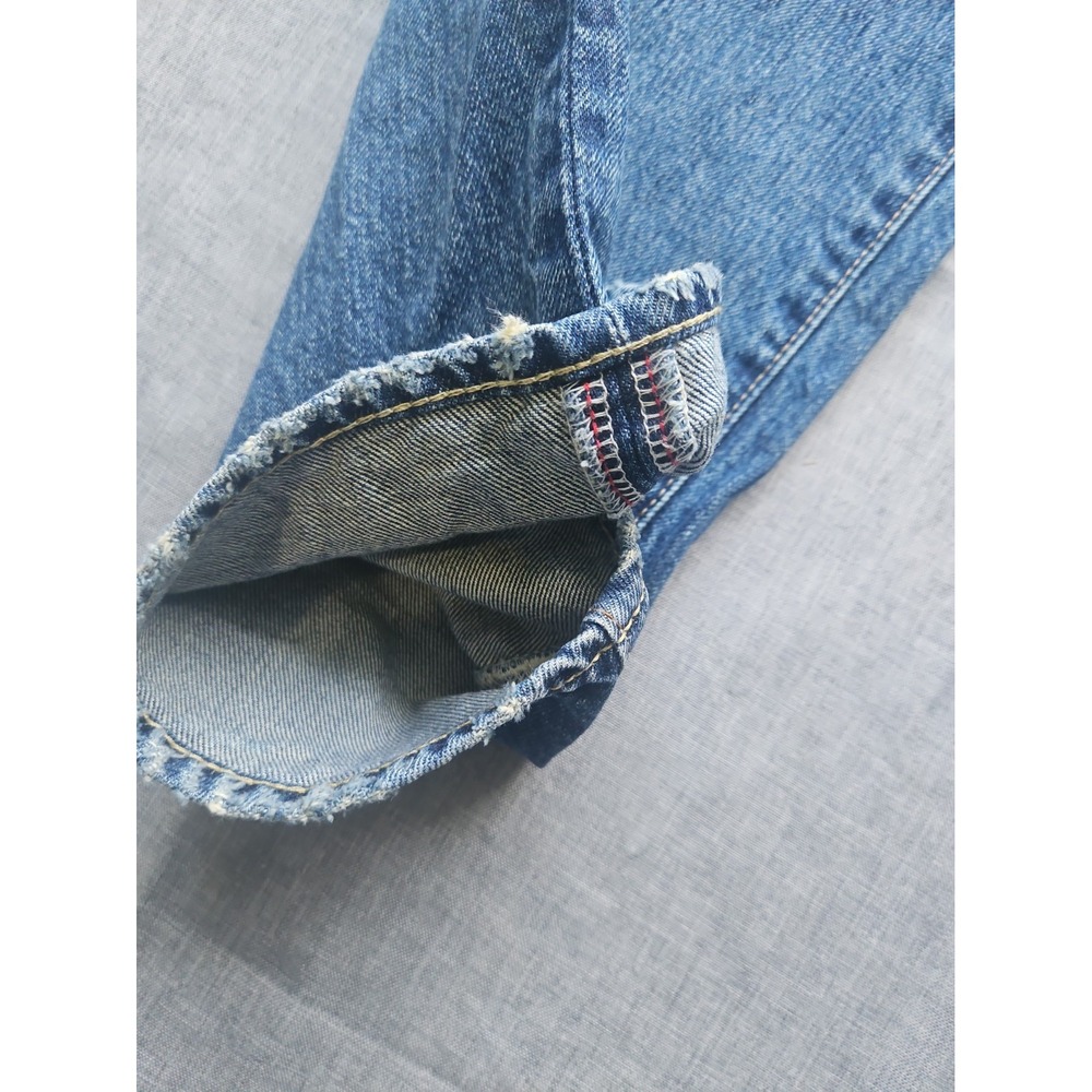 Moussy Vintage Straight Leg Howa Jeans in Blue Women 31 Made Japan $370 - Picture 13 of 16